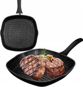 Grill Serpenyő Nagy Fekete MPG-28/11/01ALUMÍNIUM 28CM Indukciós Gáz