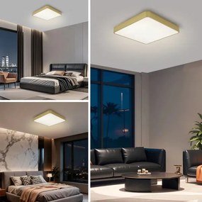 Brilagi-LED dimmelhető mennyezeti lámpatest POOL LED/48W/230V 3000-6000K 50x50 cm arany + távirányító