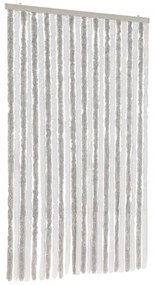 világosszürke és fehér zsenília rovarfüggöny 100x200 cm