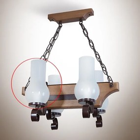 Brilagi - Csereüveg csillárhoz TAVERN/COTTAGE E14 210x110 mm fehér