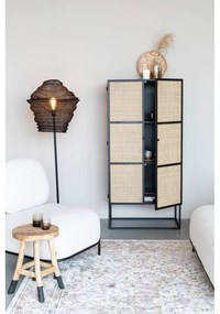 Fekete rattan komód 70x145 cm Guuji - White Label