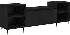 vidaXL TV szekrény Fekete tölgy 160 x 35 x 55 cm Faanyag