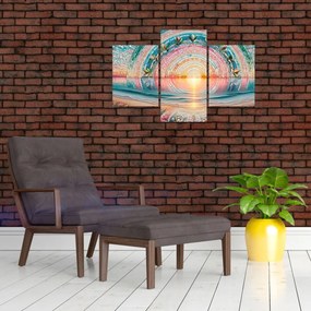 Kép – Naplemente mozaik (90x60 cm)