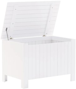 RANA fehér tömör fenyőfa tárolóláda fedéllel 80 x 49 x 54 cm