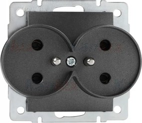 Logi Grafit dupla elektromos aljzat földeléssel Kanlux