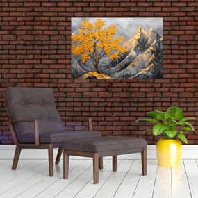 Kép – Arany fa a hegyekben (90x60 cm)