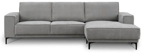Szürke sarokkanapé (jobb oldali-heverő résszel) Copenhagen – Scandic