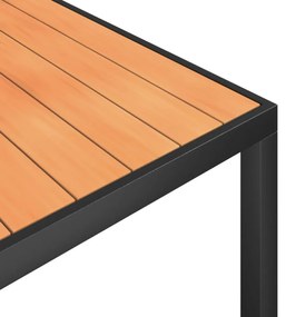 7 részes fekete-barna alumínium kerti étkezőgarnitúra