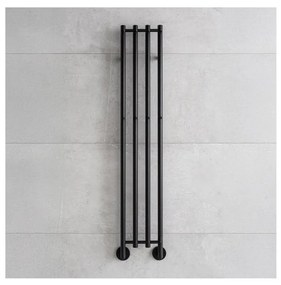 P.M.H. MO1B-R - MONA elektromos törölközőszárító, 93W/230V, 153,3 cm, IP44, fekete