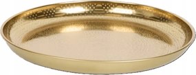 Fém Tálca Keleti Fém Arany Dekorációs Tányér 32 CM.