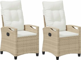 vidaXL Kerti Szék 2 pcs Beige és krém 56 x 60 x 112 cm