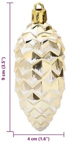 Karácsonyi tobozlabda 40 pcs Arany