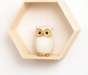 Fali Polc Fa Méhsejt Hexagon Függő Dekoratív 35x30,5