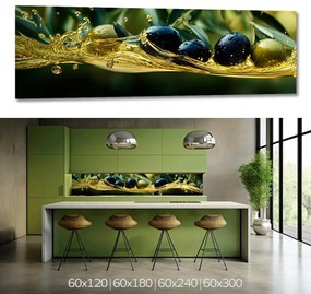 Wallplex konyhahátfal Zamatos Oliva (Méret: 60x120)