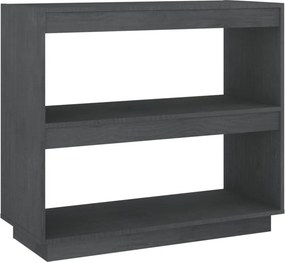 vidaXL szürke tömör fenyőfa könyvszekrény 80 x 35 x 71 cm