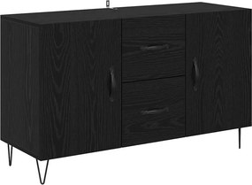 vidaXL Széf fiókkal Fekete tölgy 100 x 36 x 60 cm Faanyag