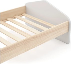 Fehér-natúr színű gyerekágy borovi fenyő dekorral 90x190 cm Estefania – Marckeric