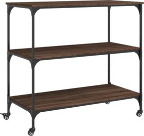 vidaXL barna tölgyszínű szerelt fa konyhai kocsi 102 x 50 x 95 cm