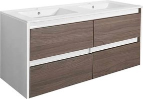 Porto 120 alsó szekrény mosdóval fehér-rauna szil