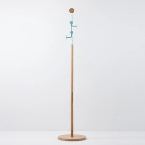 Hook tömör tölgyfa állófogas kék elemekkel - Gazzda