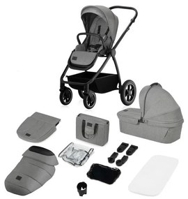 Lionelo - MERIL 2 az 1-ben kombinált babakocsi Grey Stone