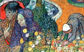 Van Gogh - Dolgozó asszonyok üvegkép, falikép