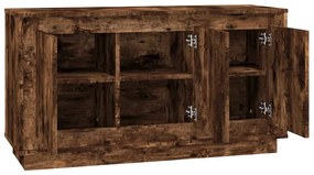 füstös tölgy színű szerelt fa tálalószekrény 102x35x55 cm