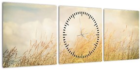 Kép - Mező ősszel (órával) (90x30 cm)