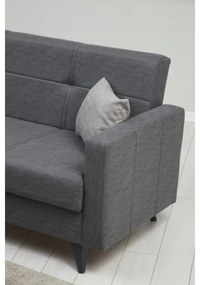 Háromüléses kihúzható kanapé KORFU sötétszürke