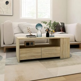Sonoma tölgy színű szerelt fa dohányzóasztal 102 x 55 x 42 cm