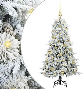 vidaXL Műanyag Hajtogatós Karácsonyfa Fehér 120 cm PE és PVC