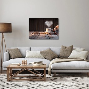 Kép - Kávé idő (üvegen) (70x50 cm)