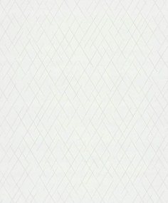 Fehér tapéta geometrikus mintával – vinil, flizelin