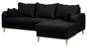 Fekete sarokkanapé (jobb oldali) Beata – Ropez