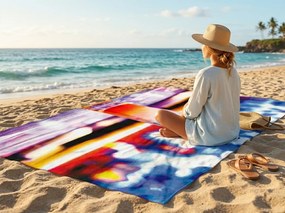 Gyorsan száradó XXL strand fürdőlepedő FRIZZEL színes 150 x 210 cm, 100% mikroszál