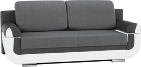 KanapĂ©, textilbĆr fehĂ©r+szĂŒrke/szĂŒrke szövet, KARDYN