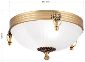 Orion DL 7-522/31 - Mennyezeti lámpa ROCCA 2xE27/60W/230V átm. 31 cm bronz/fehér