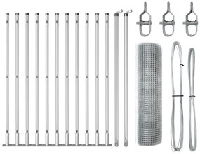 Horganyzott Drótháló Kerítés 13 Flanged Oszloppal 0.6x25 m