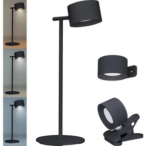 Solight WO68-B-LED Dimmelhető újratölthető lámpa 3in1 LED/4W/2000 mAh 3000/4000/6500K fekete