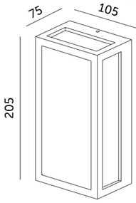 LED Kültéri fali lámpa ENTERA LED/10W/230V 4000K IP54