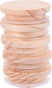 5x Dugók Kupakok Fából Készült Befőttesüvegekhez tömítéssel