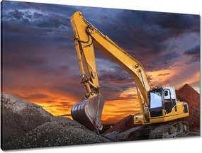 Vászonkép 90x60 Építőipari kotrógép Építés