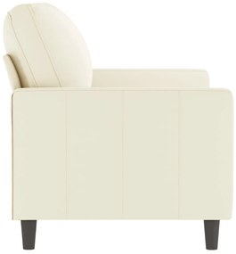 vidaXL kétszemélyes krémszínű bársony kanapé 120 cm