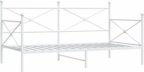vidaXL kanapéágy matrac nélkül fehér 100x190 cm acél