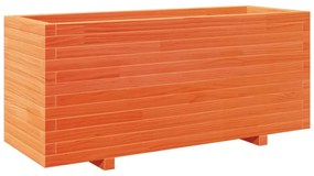 viaszbarna tömör fenyőfa kerti virágtartó 110 x 40 x 49,5 cm