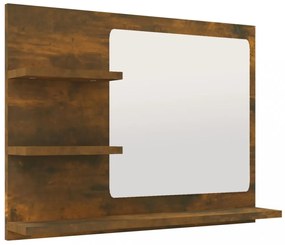 füstös tölgy színű szerelt fa fürdőszobatükör 60 x 10,5 x 45 cm