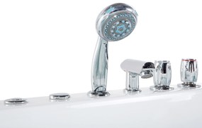 Fehér whirlpool masszázskád LED világítással 172 x 83 cm MONTEGO Beliani
