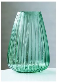 Kusintha zöld üveg váza, magasság 22 cm - Bitz