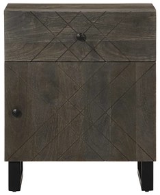 fekete tömör mangófa éjjeliszekrény 50 x 33 x 60 cm