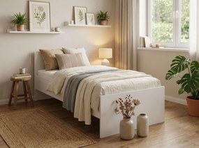 Ágy ELISA 90 x 200 cm, fehér Ágyrács: Ágyrács nélkül, Matrac: Coco Maxi 20 cm matrac